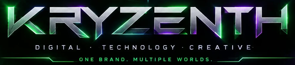 Kryzenth – Digital · Technology · Creative – One Brand. Multiple Worlds.